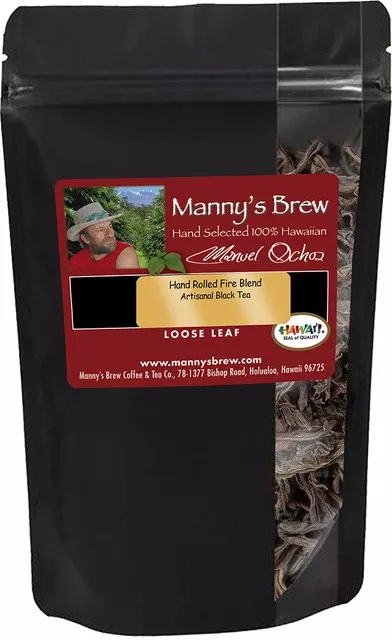 100% Hawaiian Black Tea, Hand Fired and Loose Leaf