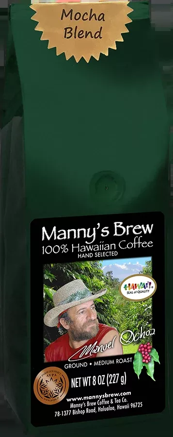 100% Hilo Hawaiian Mocha, Medium Roast