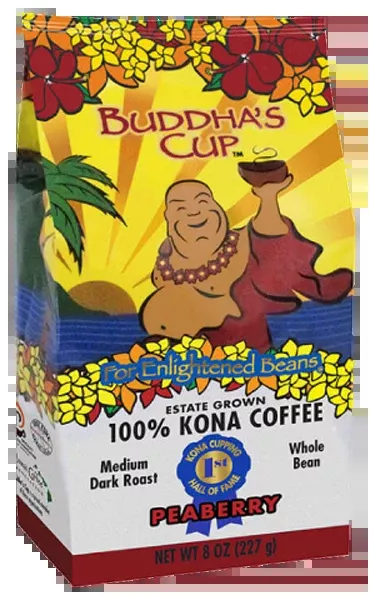 100% Kona Peaberry Coffee, Medium/Dark Roast