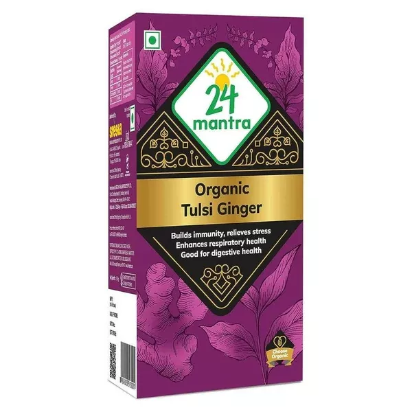 24 Mantra Organic Tulsi Ginger Tea Powder - 50 gm