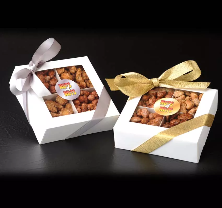 4-Compartment Premium Gold or Silver Gift Box