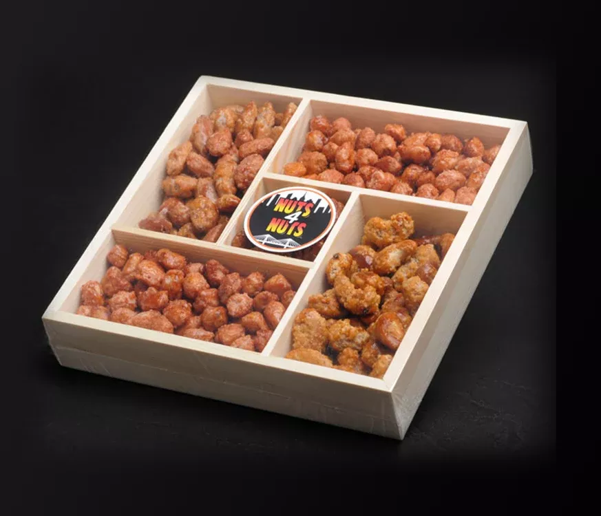 5-Compartment Wood Gift Box