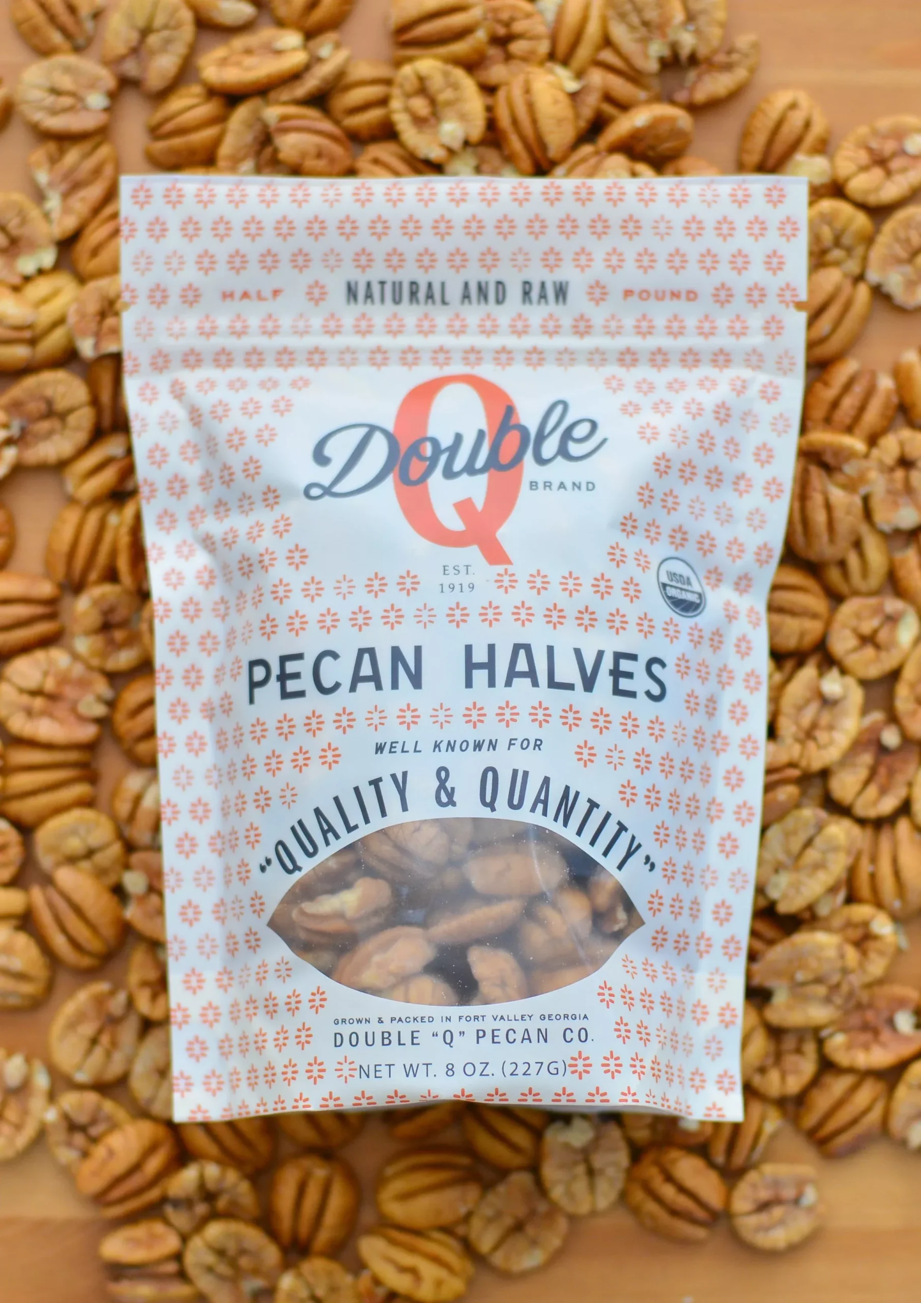 8ozOrganic Elliot Pecans Halves