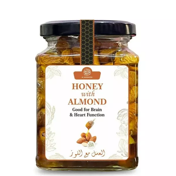 Al Masnoon Honey With Almonds - 300 gm