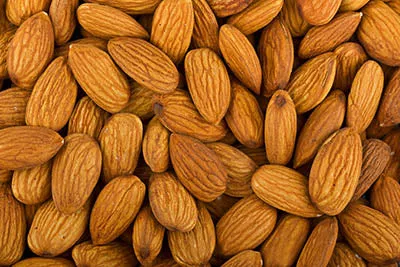 Almonds, Natural Whole-5 lbs. DUE TO THE AVAILABILITY OF THE 5LB ZIP LOCK BAGS - ORDERS FOR 5LB BAGS MIGHT BE SUBSTITUTED WITH 1LB BAGS