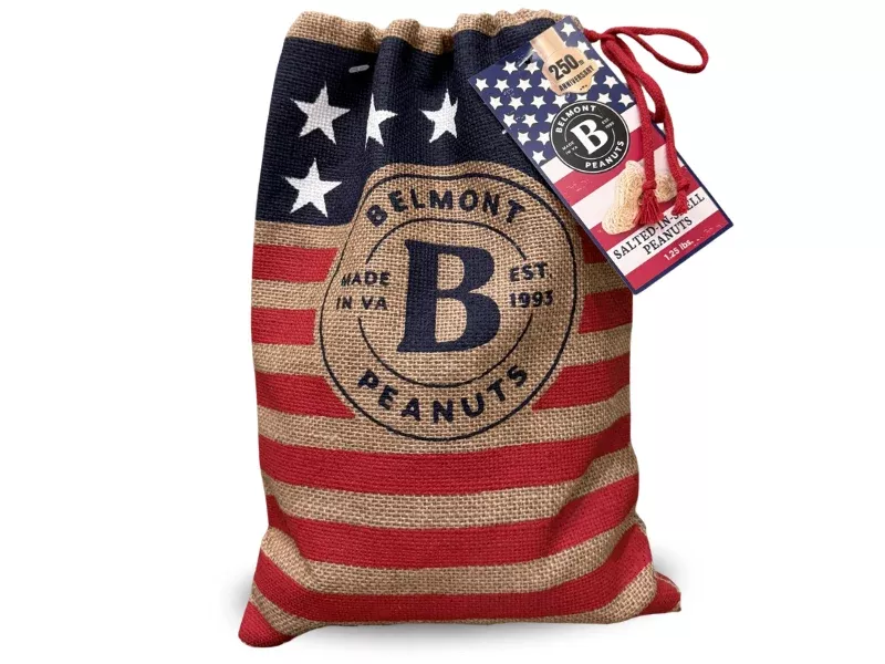 America's 250th Anniversary Salted In-Shell Peanuts w/ Burlap Bag