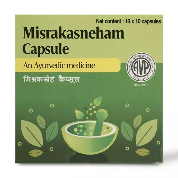 AVP Ayurveda Misrakasneham Capsules - 100 caps