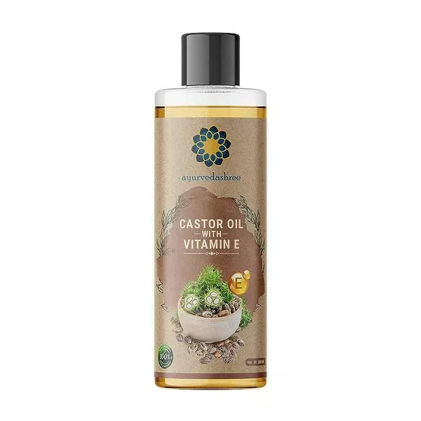 Ayurvedashree Cold-Pressed Castor Oil with Vitamin E - 200 ml