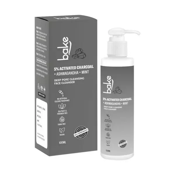 Bake 5% Activated Charcoal Face Cleanser - 100 ml