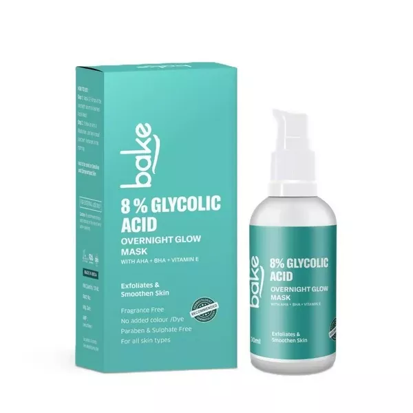Bake 8% Glycolic Acid Overnight Glow Mask Serum - 30 ml