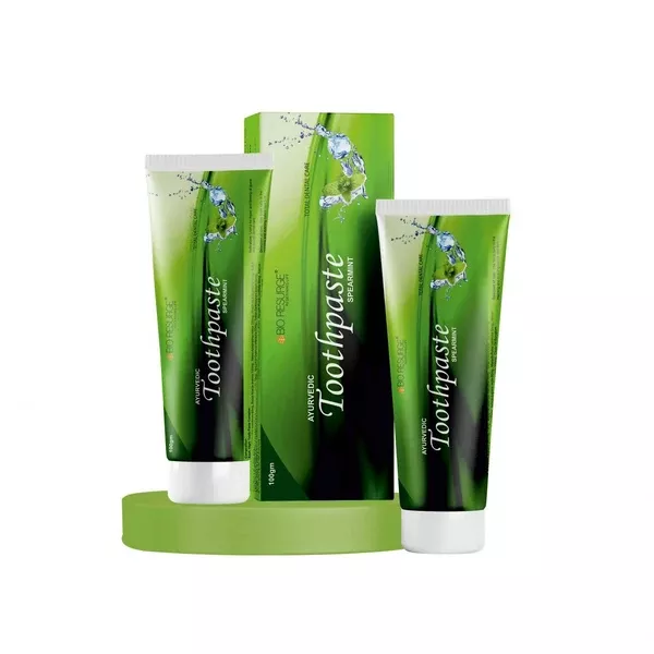 Bio Resurge Life Herbal Ayurvedic Spearmint Toothpaste - 100 gm - Pack of 2