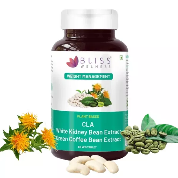 Bliss Welness CLA White Kidney Bean Extract Green Coffee Bean Extract Tablets - 60 tabs