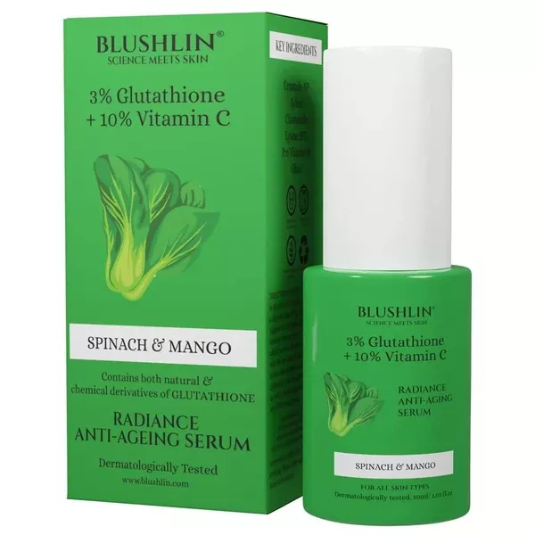 Blushlin 3% Glutathione +10% Vitamin C Face Serum - 30 ml