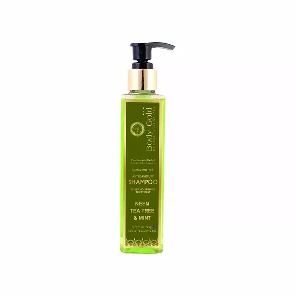 Body Gold Anti Dandruff Shampoo With Neem Tea Tree & Mint - 200 ml