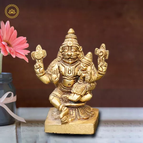 Brass Lakshmi Narasimha Idol