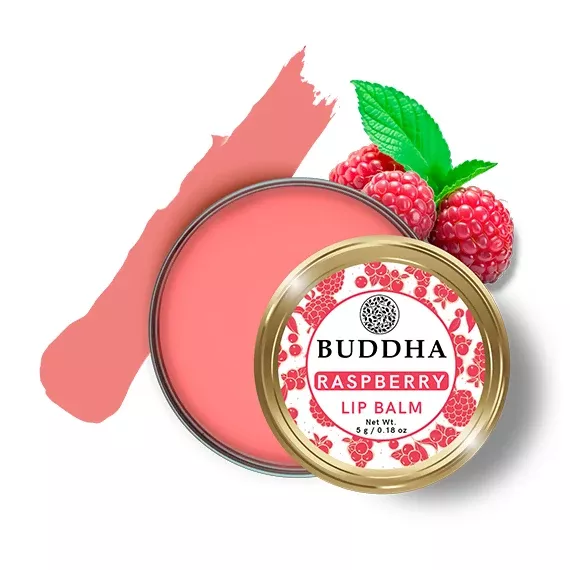 Buddha Natural Berry Kiss Lip Balm With Raspberry - 7 gm