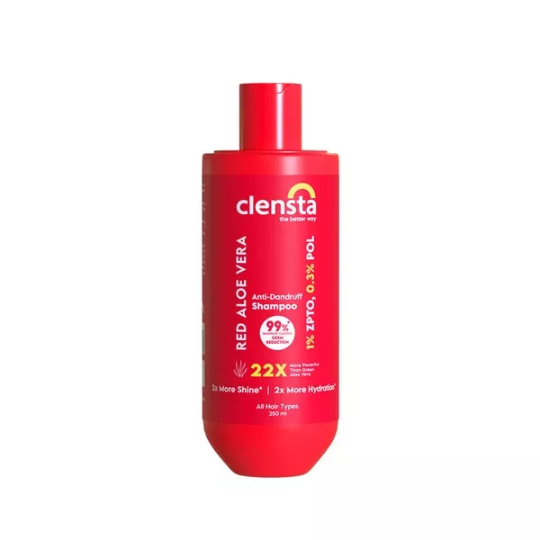 Clensta Red Aloe Vera Anti-Dandruff Shampoo - 250 ml