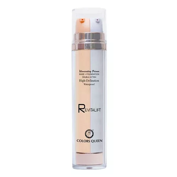Colors Queen Revitalift Illuminating Primer Base + Foundation - 02 Fair - 40 ml