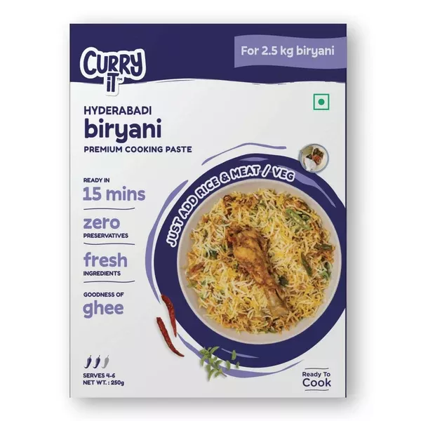 CURRYiT Instant Hyderabadi Biryani Premium Cooking Paste - 250 gm