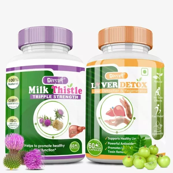 Divya Shree Liver Detox & Milk Thistle Capsule Combo - Combo