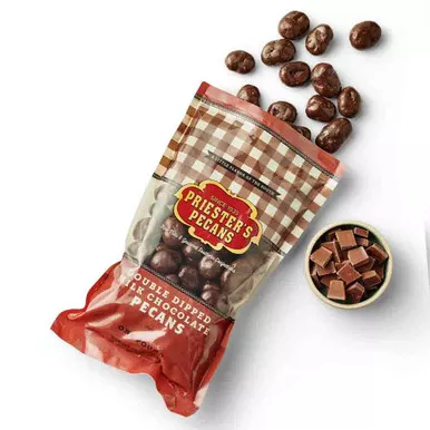 Double Dipped Milk Chocolate Pecan Halves- 1 lb Bag