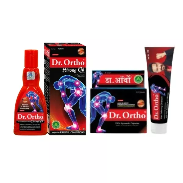 Dr. Ortho Ointment, Strong Oil & Capsules Combo - combo