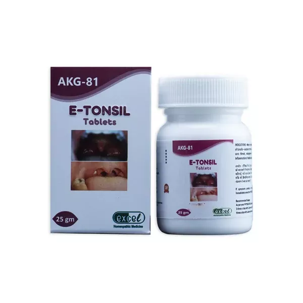 Excel Pharma E-Tonsil Tablets - 25 gm - Pack of 2