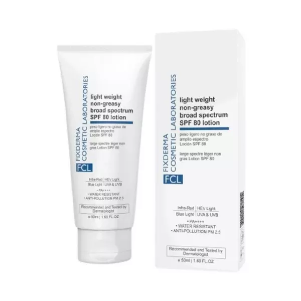 FCL Light Weight Non-Greasy Broad Spectrum SPF 80 Lotion - 50 ml