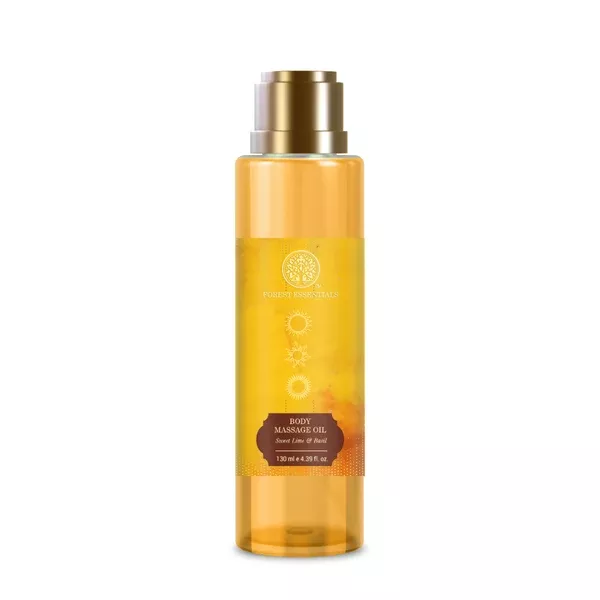 Forest Essentials Body Massage Oil Sweet Lime & Basil - 130 ml