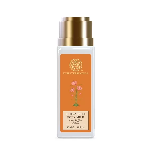 Forest Essentials Ultra-Rich Body Milk Lime Saffron & Oudh - 50 ml
