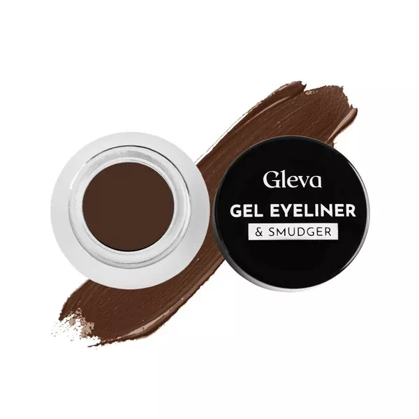 Gleva Compact Black Gel Eyeliner - Brown - 3 gm