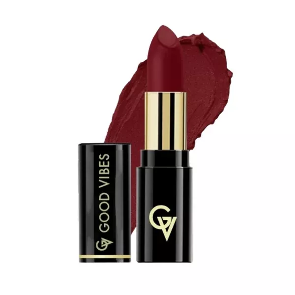 Good Vibes HydraGlow Creme Lipstick - Cherry Red - 4.2 gm