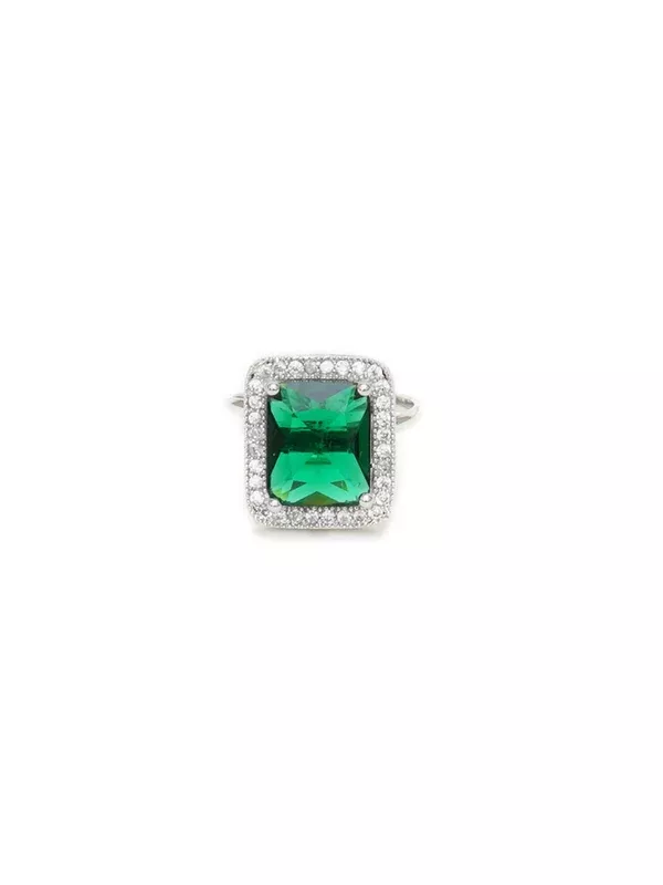 green stone ring (Green) - Ruby Raang - One Size