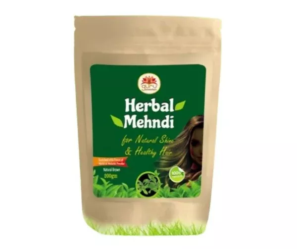 Guru prasadam 100% Herbal Pure Henna - 200 gm