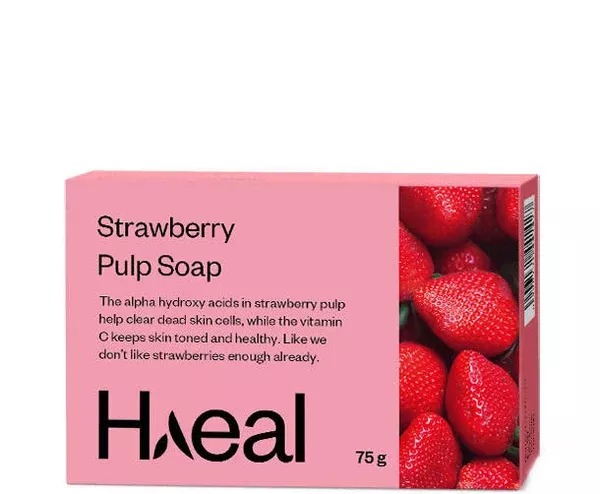 Haeal Strawberry Pulp Soap - 75 gm