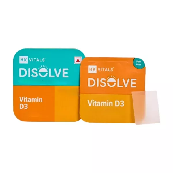 HK Vitals Disolve Vitamin D3 Strips - Raspberry Flavour - 30 strips