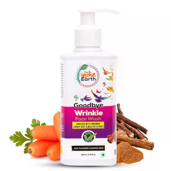 The Indie Earth Goodbye Wrinkle (Anti-Ageing) Facewash - 200 ml