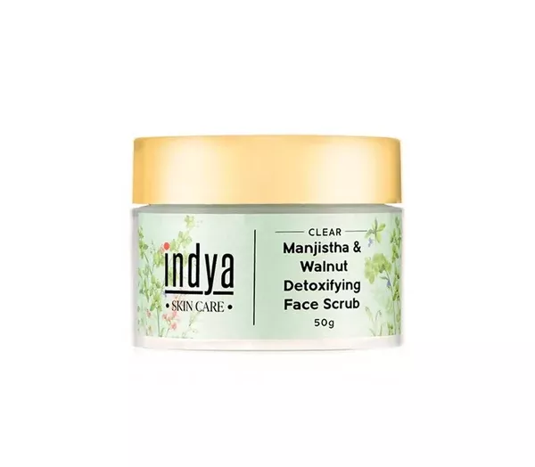 Indya Manjistha & Walnut Detoxifying Face Scrub - 50 gm