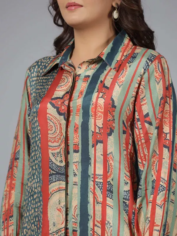 Juniper Women Multi Muslin Printed Clothing Set - M
