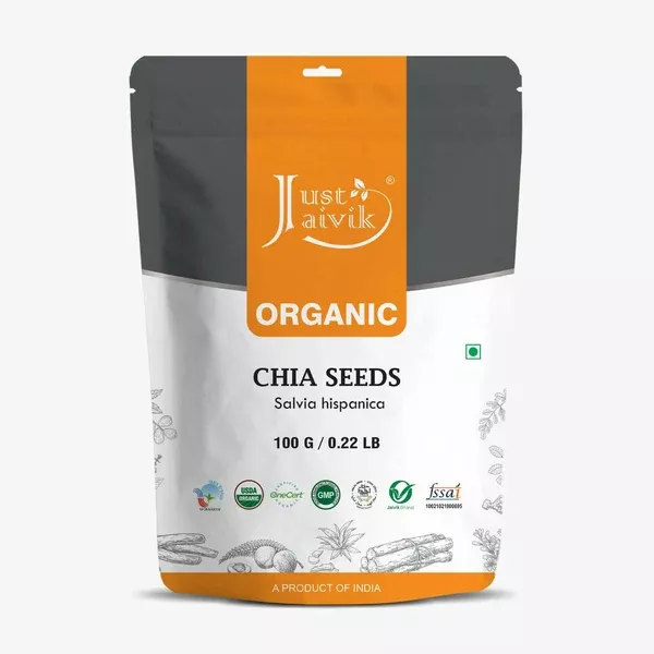Just Jaivik Organic Chia Seeds - 100 gm