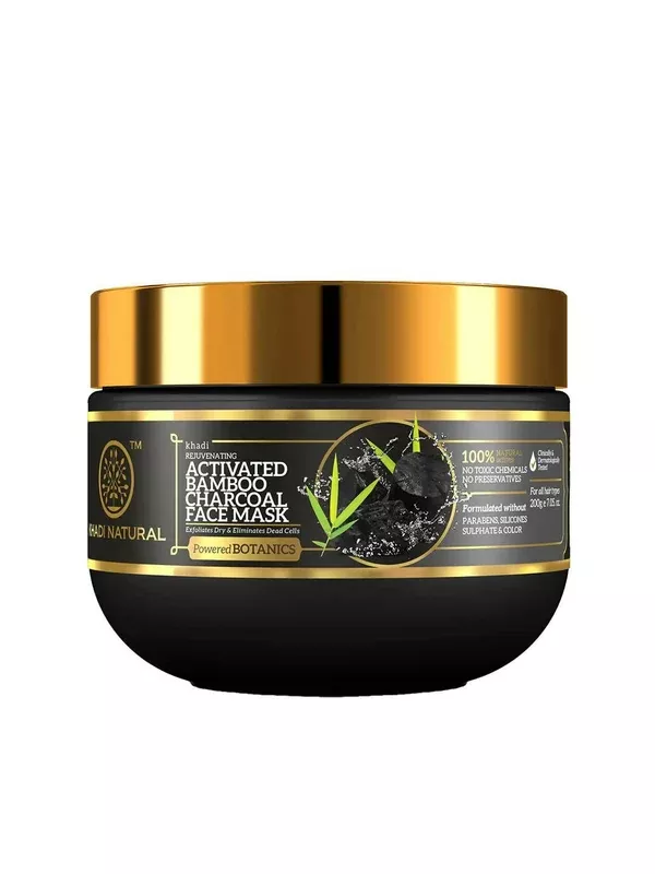 Khadi Natural Activated Bamboo Charcoal Face Mask - 200 gm