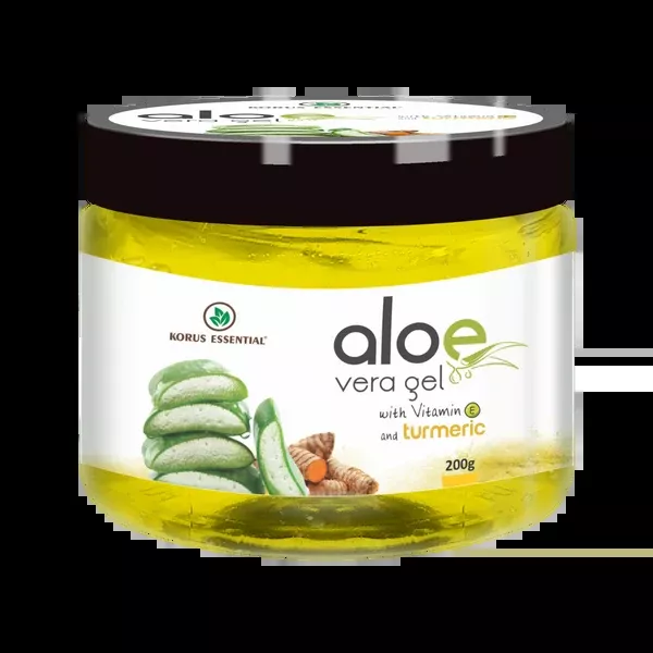Korus Essential Aloe Vera Gel with Turmeric and Vitamin E - 200 gm