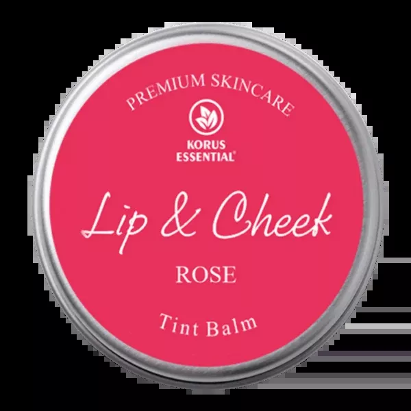 Korus Essential Rose Lip & Cheek Tint Balm - 8 gm