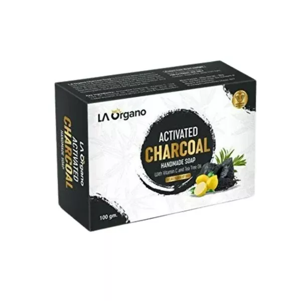 LA Organo Charcoal Handmade Soap - 100 gm