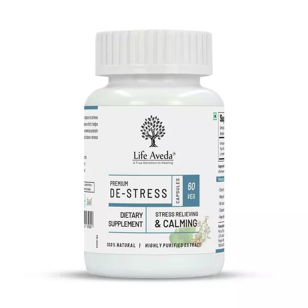 Life Aveda Premium De-Stress Capsules - 60 caps