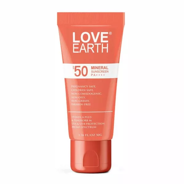 Love Earth Mineral Sunscreen White - 50 gm