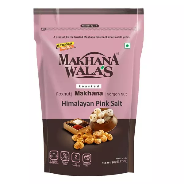 Makhanawala's Roasted Makhana Himalayan Pink Salt - 80 gm