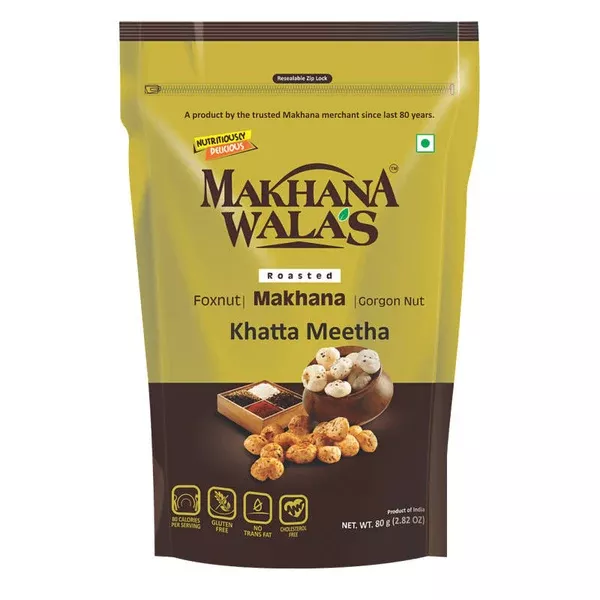Makhanawala's Roasted Makhana Khatta Meetha - 80 gm
