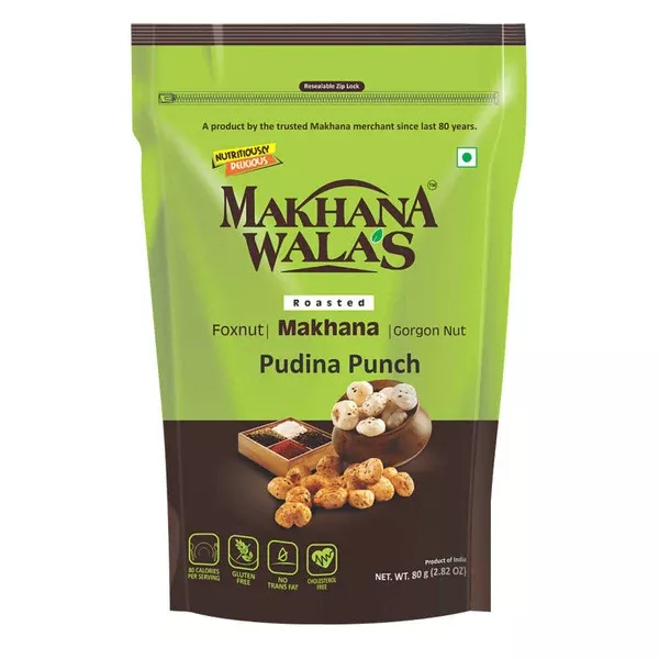Makhanawala's Roasted Makhana Pudina Punch - 80 gm