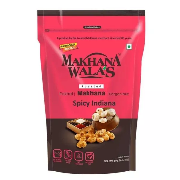 Makhanawala's Roasted Makhana Spicy Indiana - 80 gm